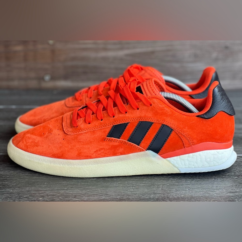 Mens Adidas 3ST.004 Collegiate Orange Skateboard Sneaker DB3150 Size 10.5